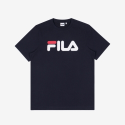 Fila Linear Logo - Miesten Poolopaita - Laivastonsininen | FI-46312